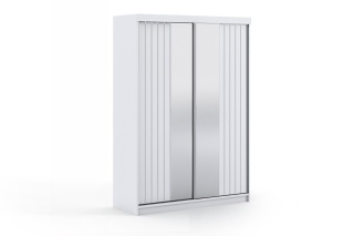 Szafa przesuwna MOLLI 150 cm w kolorze Białym z Lustrem