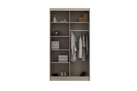 Szafa przesuwna Peso 120 cm dąb sonoma z lustrami Szafa przesuwna Peso 120 cm dąb sonoma z lustrami