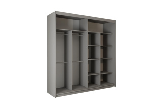 Szafa przesuwna Peso 203 cm wenge z lustrami