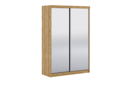 Szafa przesuwna Pola 150 cm w kolorze dąb craft złoty z 2 lustrami