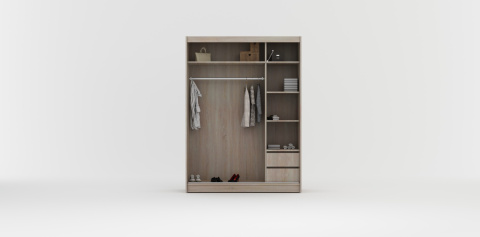 Szafa przesuwna Samba 150 cm czarna z dużym lustrem +lacobel Szafa przesuwna Samba 150 cm czarna z dużym lustrem +lacobel